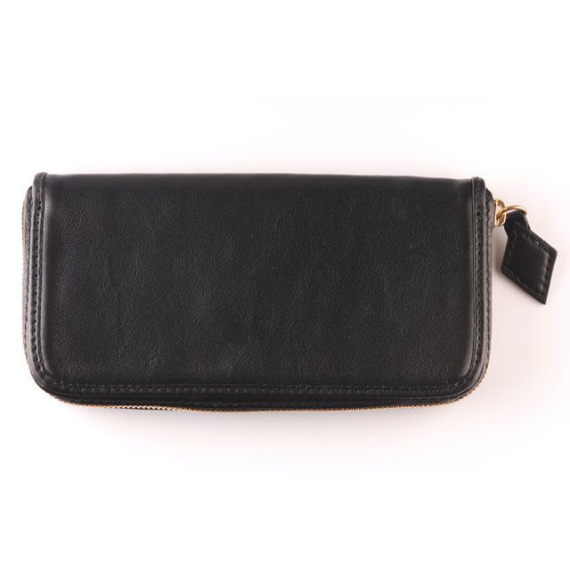 SHM LEATHER WALLET ロング プレーン（ブラック） SHM