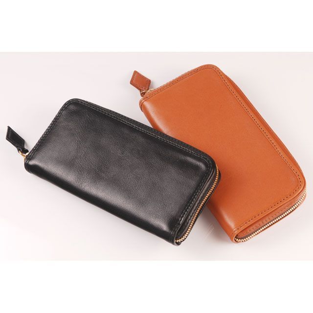 SHM LEATHER WALLET ロング プレーン（オールドゴールド） SHM 日用品