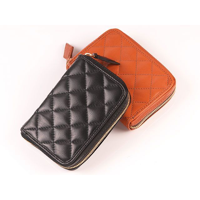 SHM LEATHER WALLET ミドル ダイヤステッチ（オールドゴールド） SHM_1