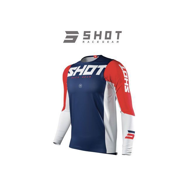 SHOT RACE GEAR エアフロージャージ AEROLITE（ネイビー） サイズ XL SHOT RACE GEAR バイク