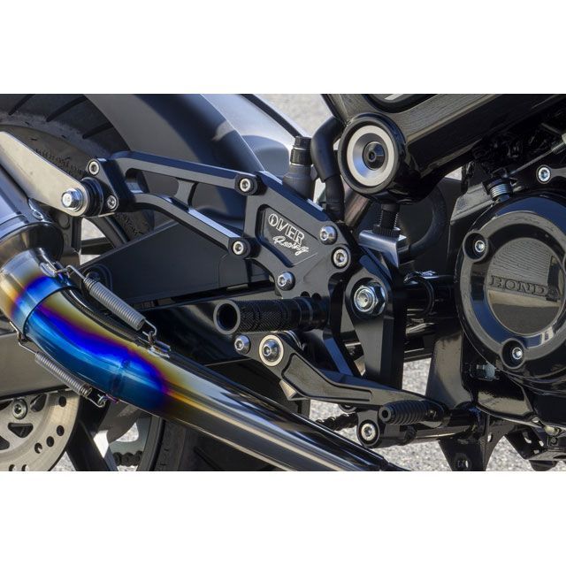オーバーレーシング GROM バックステップ 4ポジション（ブラック） OVER RACING