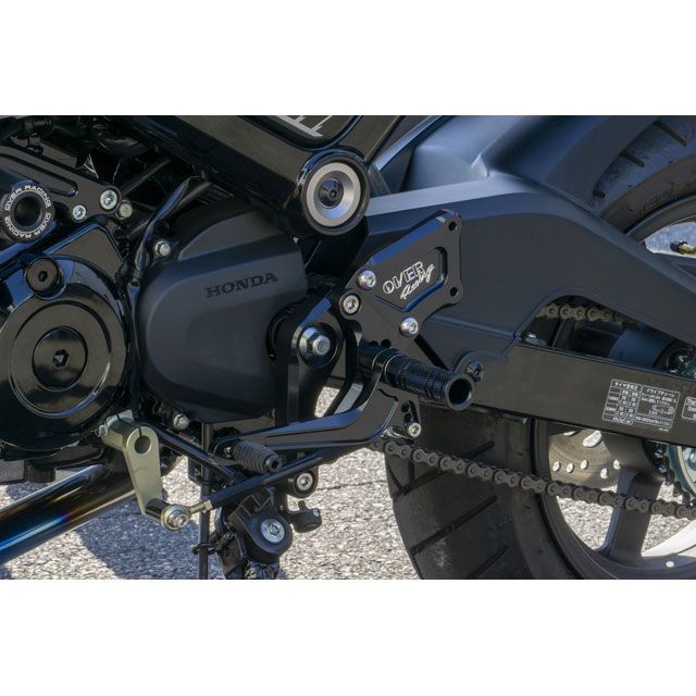 オーバーレーシング GROM バックステップ 4ポジション（ブラック） OVER RACING_2