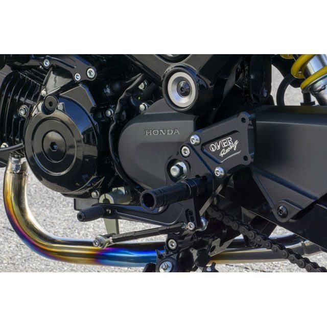 オーバーレーシング GROM バックステップ 4ポジション（ブラック） OVER RACING_3
