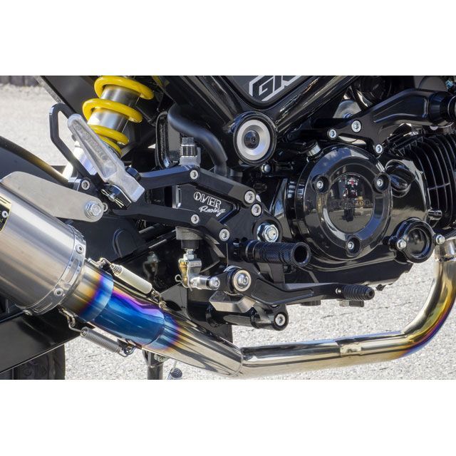 オーバーレーシング GROM バックステップ 4ポジション タンデム付（ブラック） OVER RACING_1