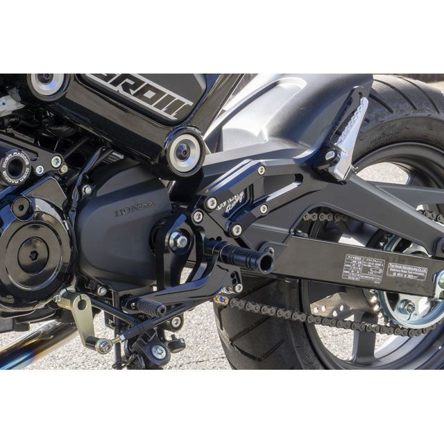 オーバーレーシング GROM バックステップ 4ポジション タンデム付（ブラック） OVER RACING_2