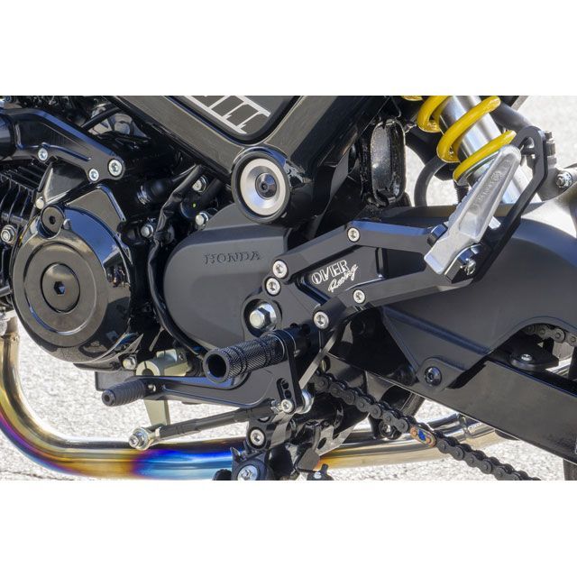 オーバーレーシング GROM バックステップ 4ポジション タンデム付（ブラック） OVER RACING_3