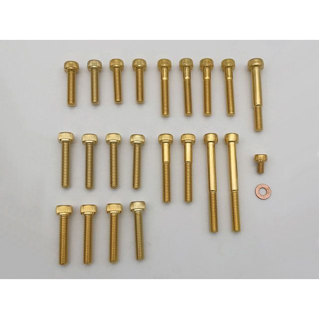 クリエイティブ・ファクトリー ポッシュ SR400 SR500 クランクケーススカバーネジセット（24Kメッキステンレス） C.F.POSH バイクの通販は 5,621円