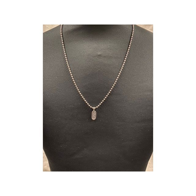 Bill Wall Leather 24”-3mm BALL CHAIN W/OVAL LOGO TAG Bill Wall Leather