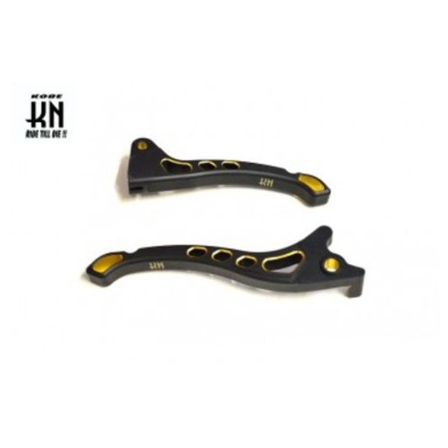 KN企画 デュアルカラーレバーディスク3マット（ブラック/ゴールド） kn926 バイク 5,513円