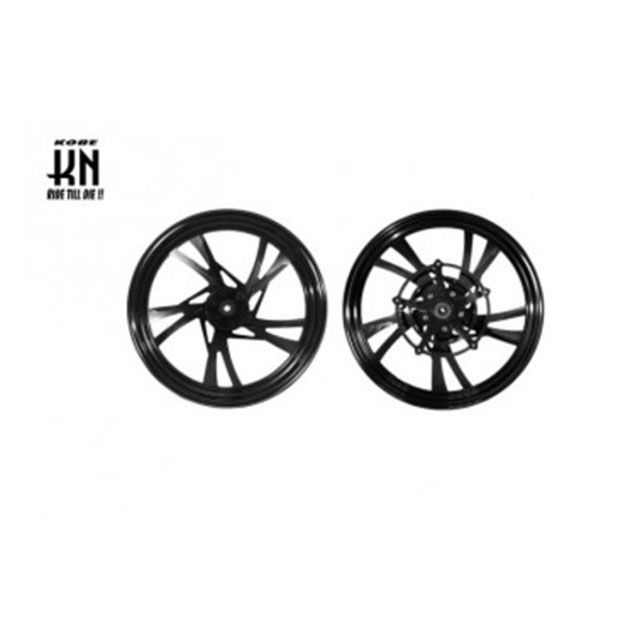 KN企画 GSX-S125 GSX-S150 MOS 鍛造アルミホイール前後セット（ブラック） kn926