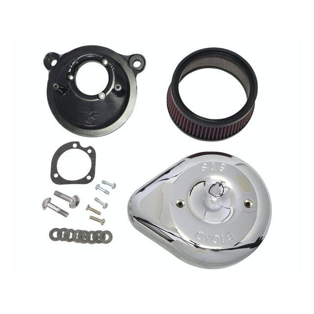 エス＆エス ステルスエアクリーナーキット ティアドロップ クローム 99-17y TC S&S