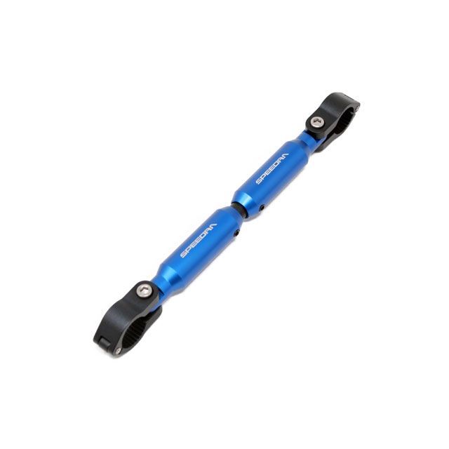 SPEEDRA 汎用 アジャスタブルハンドルブレース 225mm-330mm クランプ ブラック センターバー マットブルー SPEEDRA