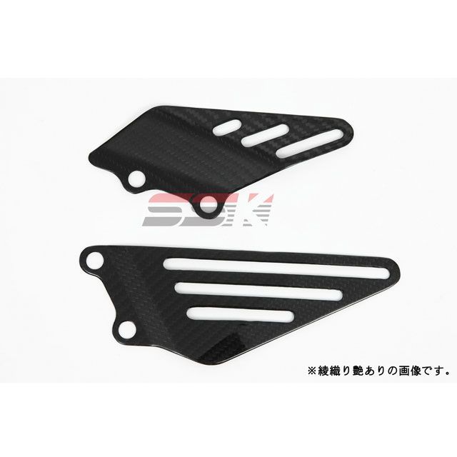 SPEEDRA ZX-14R ZZR1400 ヒールプレート 左右セット ドライカーボン カラー 綾織り艶あり SPEEDRA