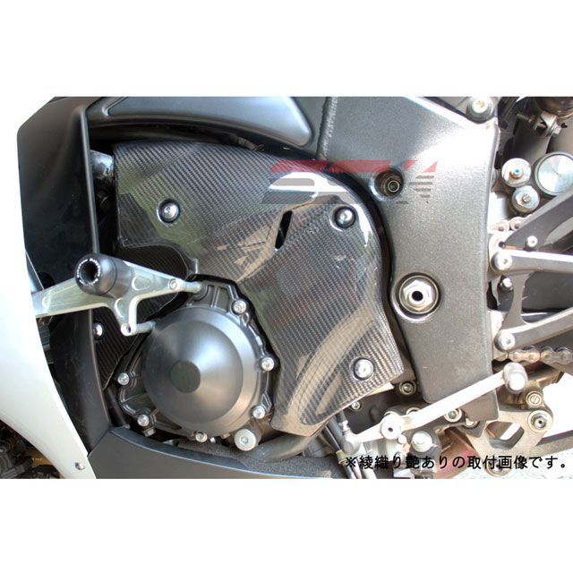 SPEEDRA YZF-R1 ラジエーターリザーバータンクカバー ドライカーボン カラー 綾織り艶あり SPEEDRA_1