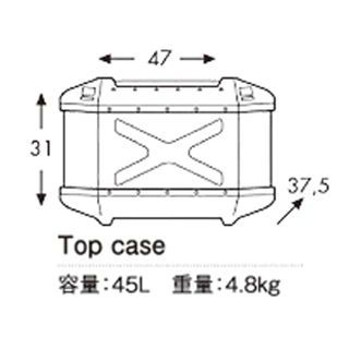 ヘプコ＆ベッカー XPLORER トップケース TC45 カラー ブラック HEPCO＆BECKER