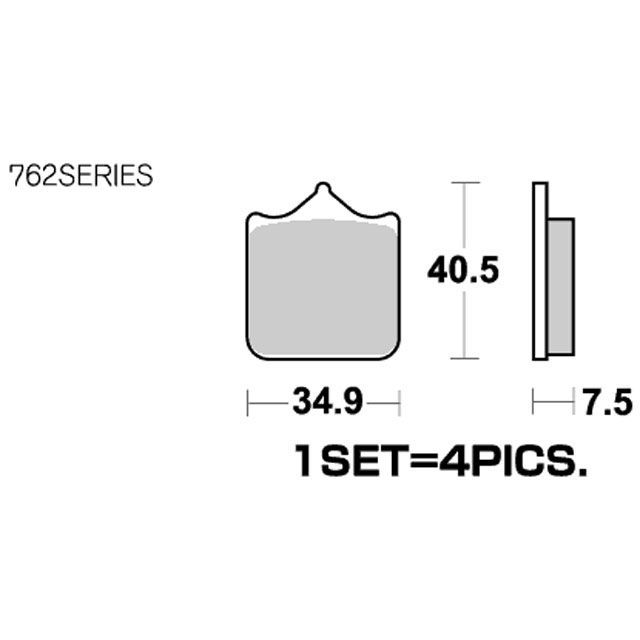 エスビーエス ブレーキパッド 762DC レーシング（デュアルカーボン） SBS バイクの通販は 6,422円