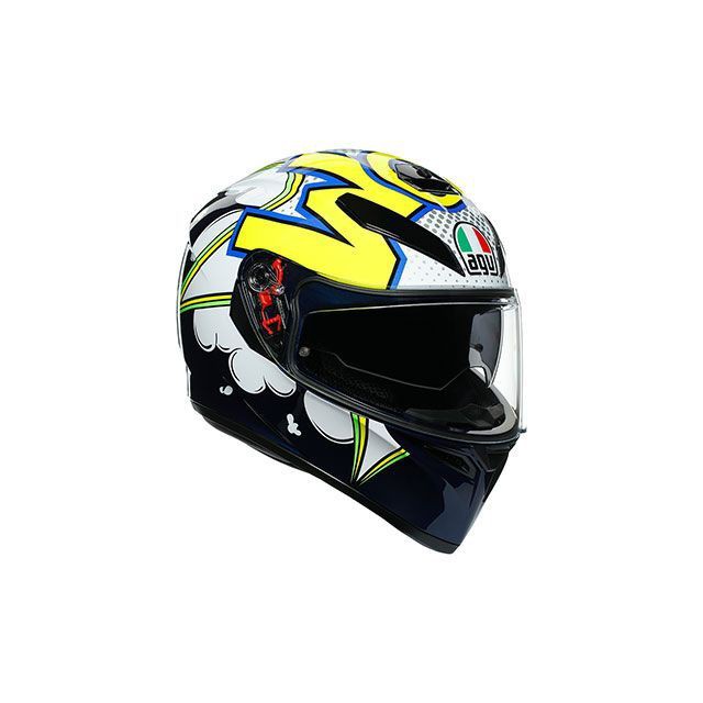 エージーブイ K-3 SV MPLK 007-BUBBLE BLUE/WH/YELLOW FLUO サイズ S（55-56cm） AGV バイク