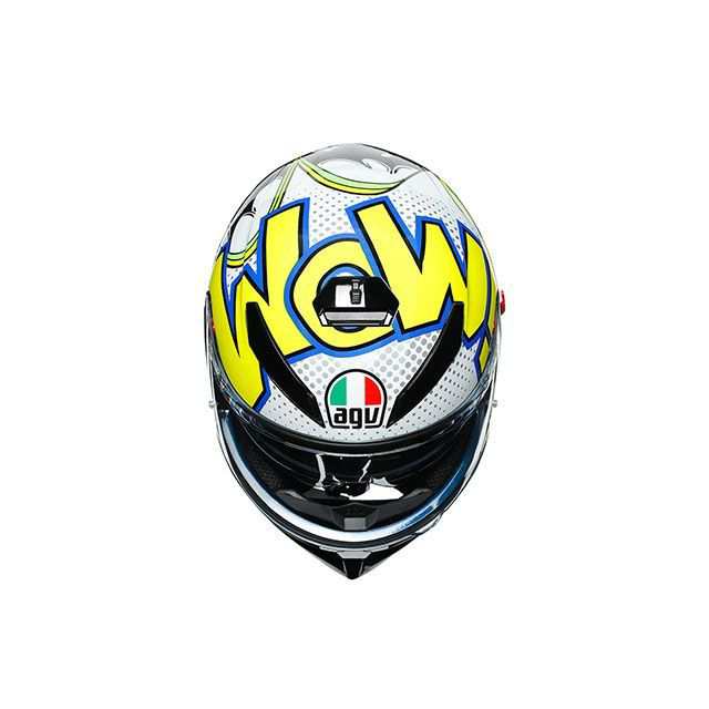 エージーブイ K-3 SV MPLK 007-BUBBLE BLUE/WH/YELLOW FLUO サイズ L（59-60cm） AGV バイク