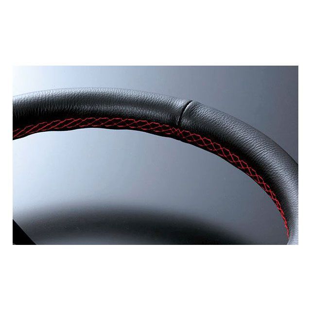D1 SPEC FLAT-C（フラットC） ステアリング 35パイ ブラックレザー/レッドステッチ D1 SPEC