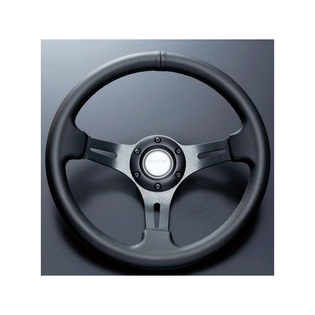 D1 SPEC DEEP60 ステアリング 32.5パイ ブラックレザー/ブラック 