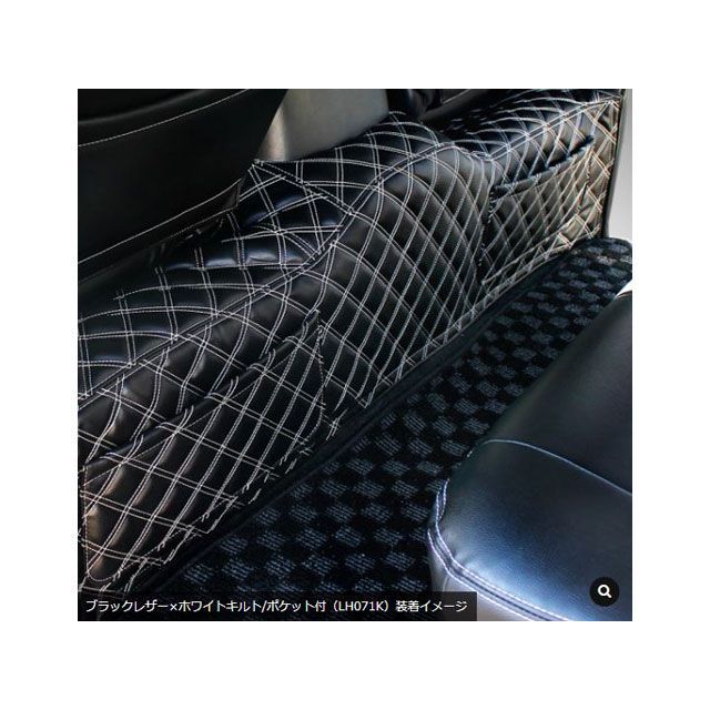 FEGGARI セカンドフロアカバー ブラックレザーXホワイトキルト ポケットタイプ 200ハイエース導準 FEGGARI 車 自動車の通販は