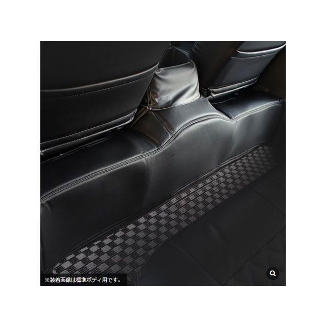 FEGGARI セカンドフロアカバー ブラックレザーXブラックステッチ ポケット付き 200ハイエースワイド FEGGARI