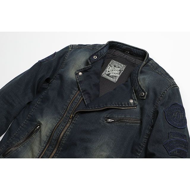 デグナー 2022春夏モデル 22SJ-4 ニットデニムジャケット（ネイビー） サイズ L DEGNER バイクの通販は