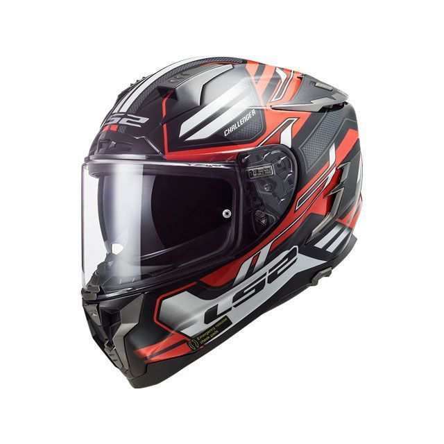 エルエスツーヘルメット CHALLENGER F（SPIN BLACK RED WHITE） サイズ S LS2 HELMETS バイク