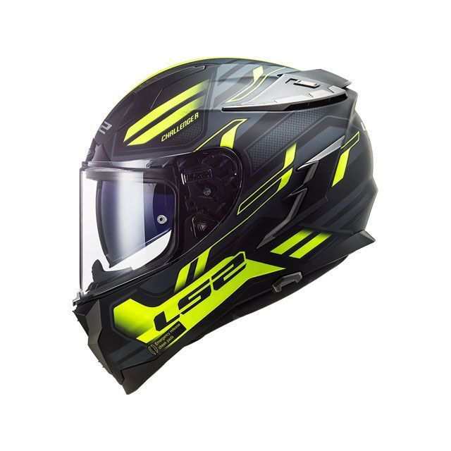 エルエスツーヘルメット CHALLENGER F（SPIN MATT BLACK COBALT YELLOW） サイズ XL LS2 HELMETS…の通販は