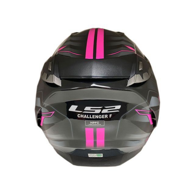 エルエスツーヘルメット CHALLENGER F（SPIN BLACK TITANIUM PINK） サイズ XXL LS2 HELMETS バイク