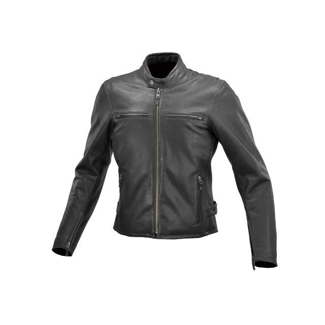 コミネ 2022年春夏モデル LJ-538 ベンティッドシングルライダースレザージャケット（ブラック） サイズ S KOMINE バイクの通販は