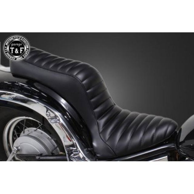ガレージT&F ハーレー ダイナ ダブルシート(タックロール) 美品 Garage T＆F T&F ガレージ ダブルシート タイプ：タックロール