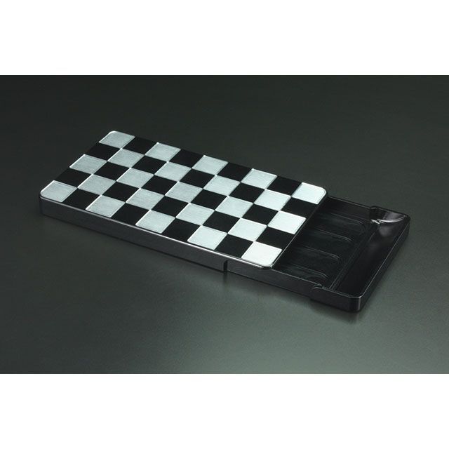 GILD design（mobile item） ジュラルミン削り出し名刺入れ 「市松」 ブラック&シルバー GILD design_1