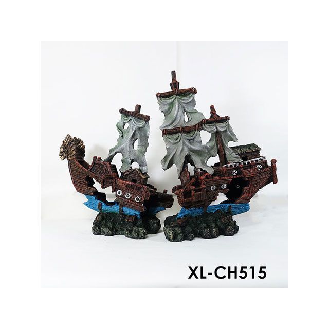 アルファテック XL-CH515 難破船（特大）ふね 帆船 水槽 ケージ 飼育ケース インテリア オーナメント アクセサリー オブジェ オーナメント…