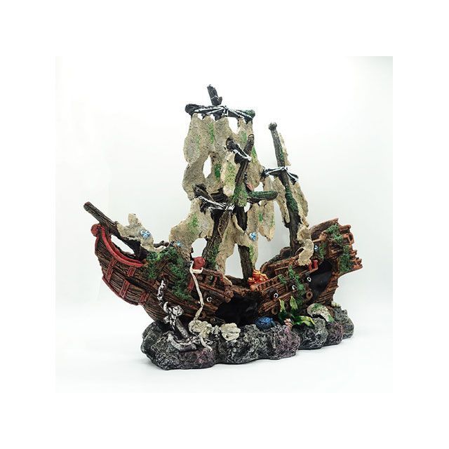 アルファテック XL-CH401 難破船（特大）ふね 帆船 水槽 ケージ 飼育