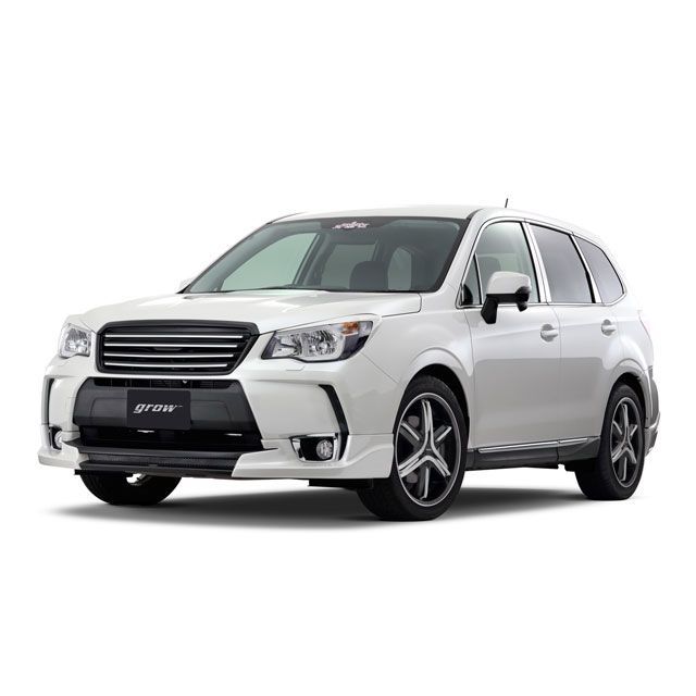 grow フォレスター フロントハーフスポイラー 塗分け塗装済み カラー アイスシルバーメタリックG1U フィンライン サテンホワイトパール37J …_1
