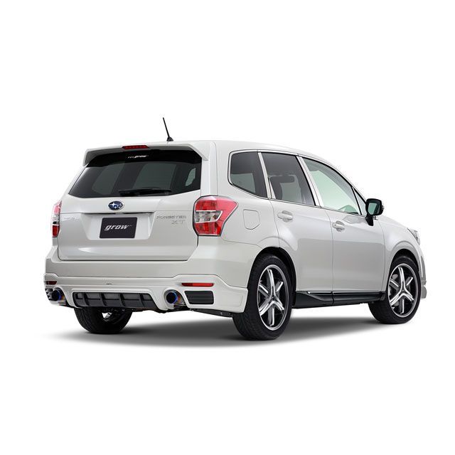 grow フォレスター リアハーフスポイラー塗分け塗装済み カラー ベネチアンレッドパールH2Q フィンライン シルバー grow_1