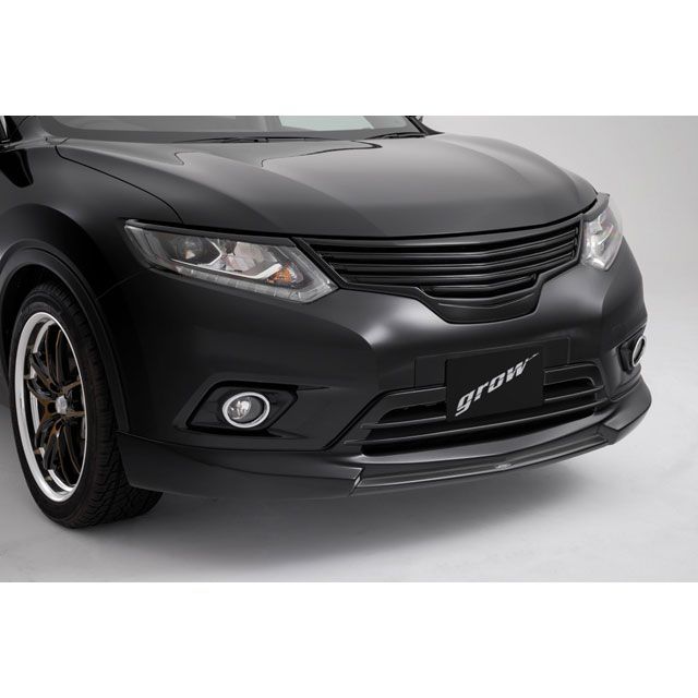 grow T32エクストレイル前期用 フロントグリル単色塗装 アラウンドニューモニター無し車用 カラー ダイヤモンドブラック G41 grow