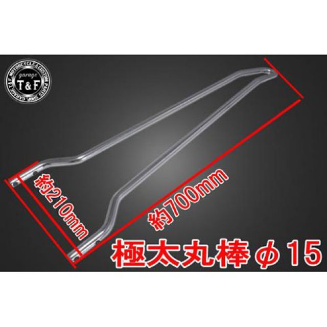 ガレージT&F XL1200/883全般 純正フェンダー専用シーシーバーロング（メッキ） T&F_1