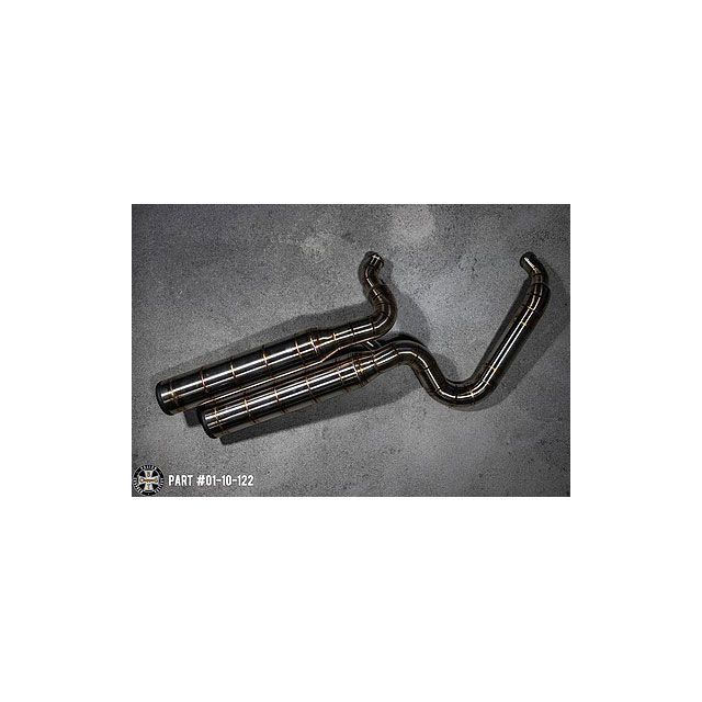 部品屋K&W ミルウォーキーエイトのソフテイルモデル BT CHOPPERS製 ギャングスターマフラー K&W バイクの通販は 238,605円