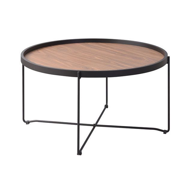 【メーカー直送】東谷 CIR-502BR ラウンド トレーテーブルL（ブラウン） Azumaya