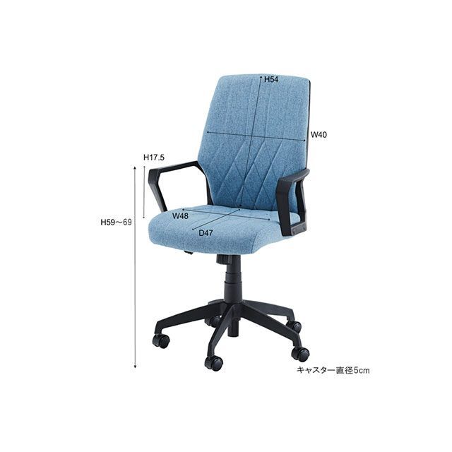 メーカー直送】東谷 OFC-30SBL オフィスチェア（スカイブルー 