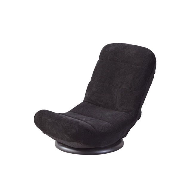 【メーカー直送】東谷 RKC-176BK コンパクト回転チェア（ブラック） Azumaya