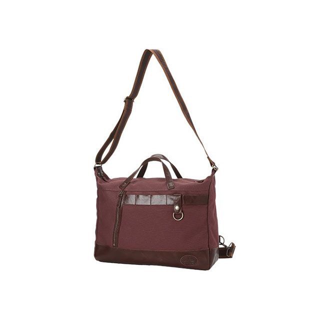 ウィリス＆ガイガー WGB-K01 Canvas Shoulder Bag（ワイン） Wilis & 