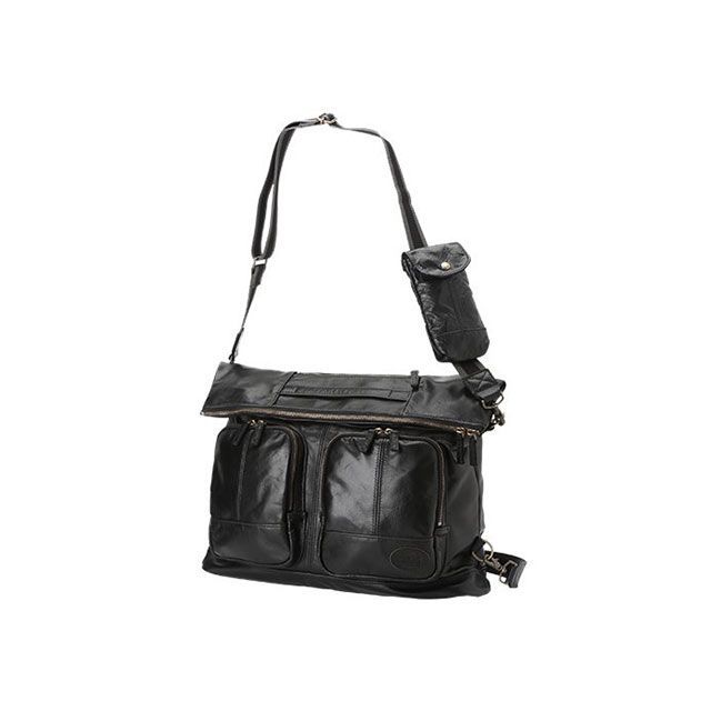 ウィリス＆ガイガー WGB-L01 LEATHER Shoulder Bag（ブラック） Wilis & 