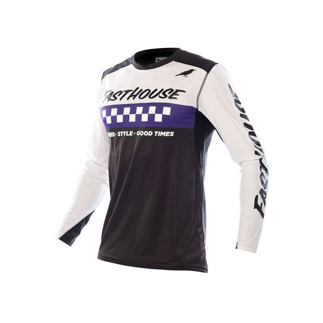 ファストハウス エルロッドジャージ（ホワイト/パープル） サイズ S FASTHOUSE バイク 5,306円