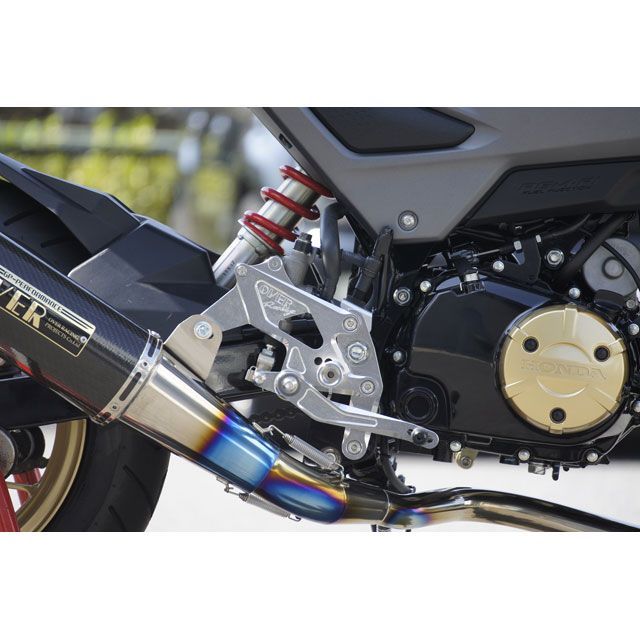 オーバーレーシング GROM バックステップ 4ポジション（ブラック） OVER RACING_1