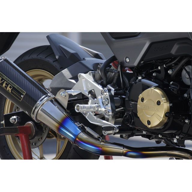 オーバーレーシング GROM バックステップ 4ポジション（シルバー） OVER RACING
