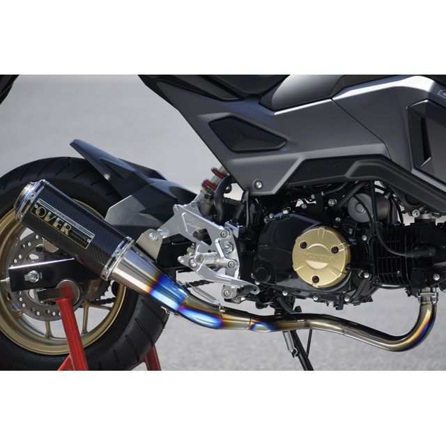 オーバーレーシング GROM バックステップ 4ポジション タンデム付（ブラック） OVER RACING バイク