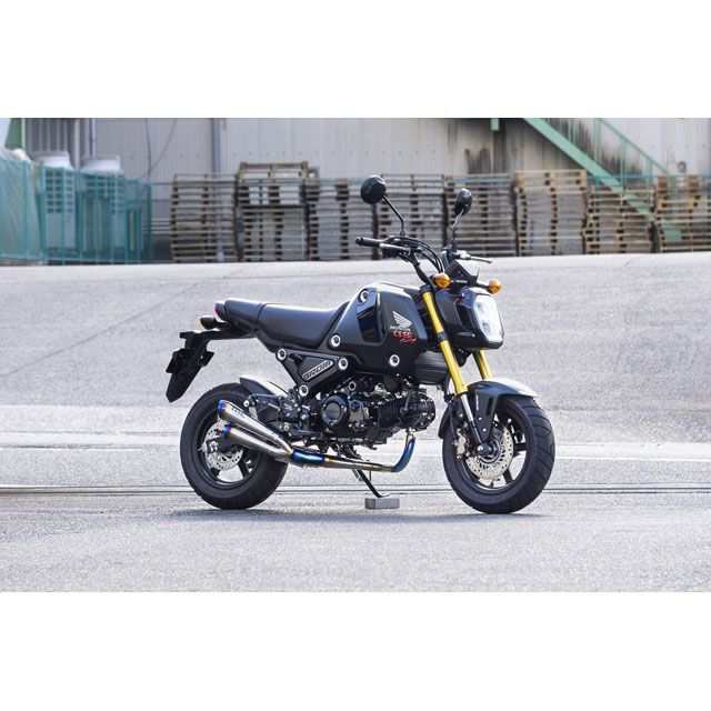 オーバーレーシング GROM ツインメガホン チタンマフラー OVER RACING バイク